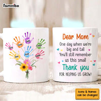 Personalized Gift For Mom Flower Handprint Mug 32685 thumb 1