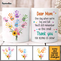 Personalized Gift For Mom Flower Handprint Mug 32685 thumb 1