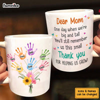Personalized Gift For Mom Flower Handprint Mug 32685 thumb 1
