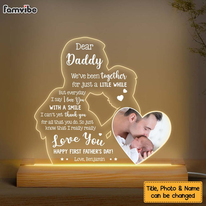 Personalized Gift For First Father's Day Thank You For All Plaque LED Lamp Night Light 32686 1