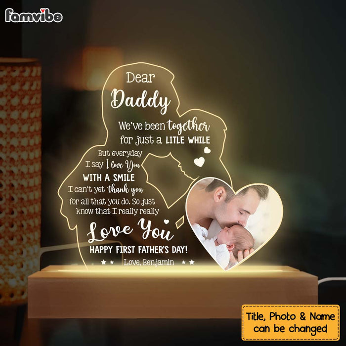 Personalized Gift For First Father's Day Thank You For All Plaque LED Lamp Night Light 32686 1