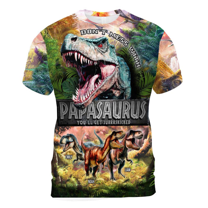 Personalized Gift For Papasaurus All-over Print T Shirt 32689 1