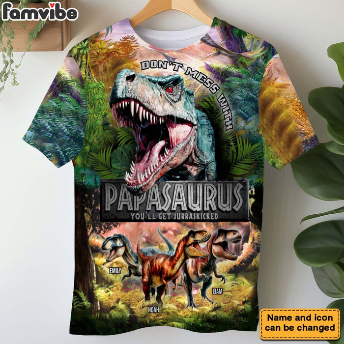 Personalized Gift For Papasaurus All-over Print T Shirt 32689 1
