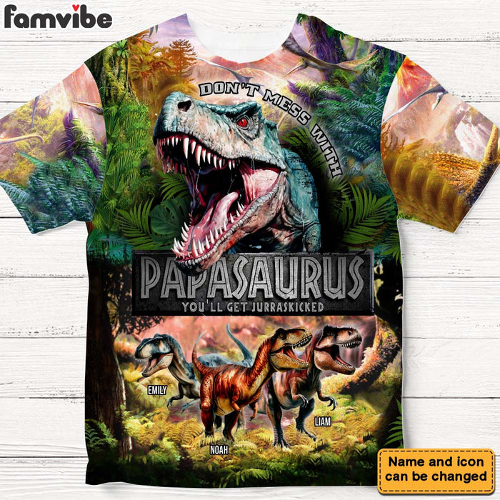 Personalized Gift For Papasaurus All-over Print T Shirt 32689 1