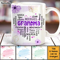 Personalized Gift For Grandma Word Art Purple Flowers Mug 32692 thumb 1