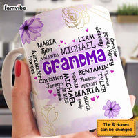Personalized Gift For Grandma Word Art Purple Flowers Mug 32692 thumb 1