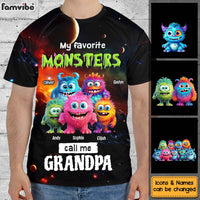 Personalized Gift For Grandpa My Favorite Little Monsters Call Me Grandpa All-over Print T Shirt 32695 thumb 1