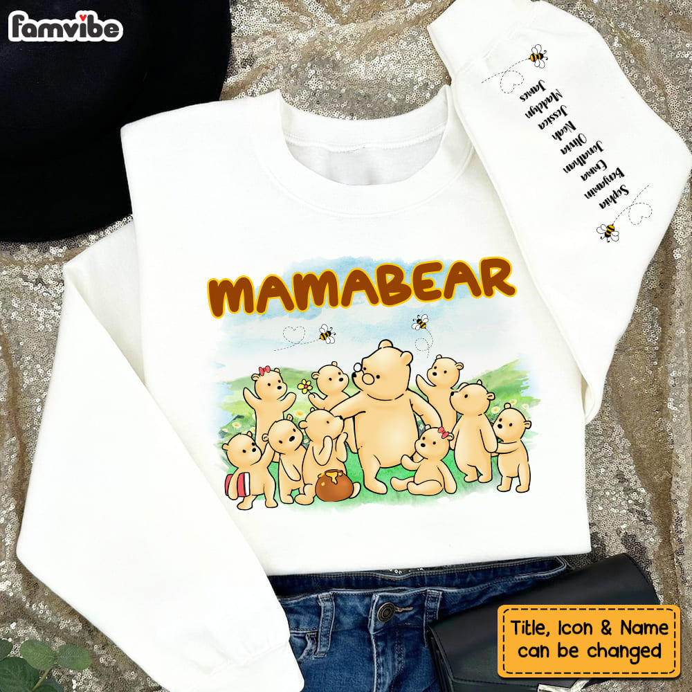 Personalized Gift For Grandma Bear Unisex Sleeve Printed Standard Sweatshirt 32697 Primary Mockup