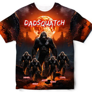 Personalized Gift For Dad Squatch All-over Print T Shirt - Hoodie - Sweatshirt 32700 Primary Mockup