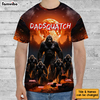 Personalized Gift For Dad Squatch All-over Print T Shirt - Hoodie - Sweatshirt 32700 Primary Mockup