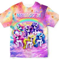 Personalized Gift For Grandma Nanacorn Rainbow All-over Print T Shirt 32702 thumb 1