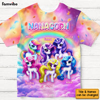 Personalized Gift For Grandma Nanacorn Rainbow All-over Print T Shirt 32702 thumb 1