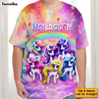 Personalized Gift For Grandma Nanacorn Rainbow All-over Print T Shirt 32702 thumb 1
