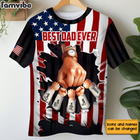 Personalized Gift For Dad US Flag Kids Fist Bump All-over Print T Shirt 32704 thumb 1