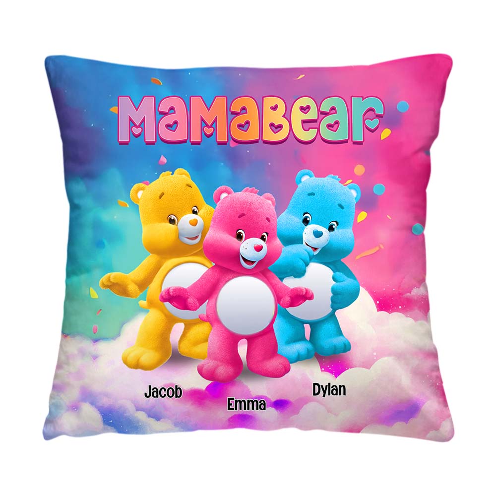 Personalized Gift For Mom Grandma Bear Colorful Pillow 32705 Primary Mockup