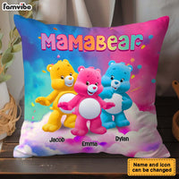 Personalized Gift For Mom Grandma Bear Colorful Pillow 32705 thumb 1