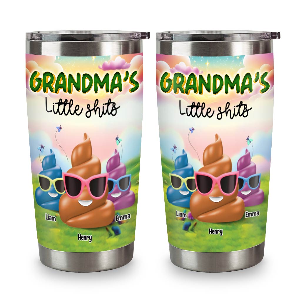 Personalized Gift For Grandma Funny Little Things Steel Tumbler 32706 Primary Mockup