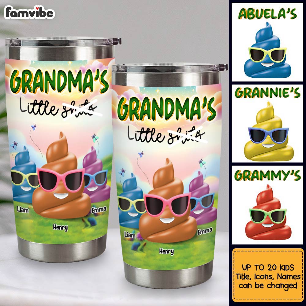 Personalized Gift For Grandma Funny Little Things Steel Tumbler 32706 Primary Mockup