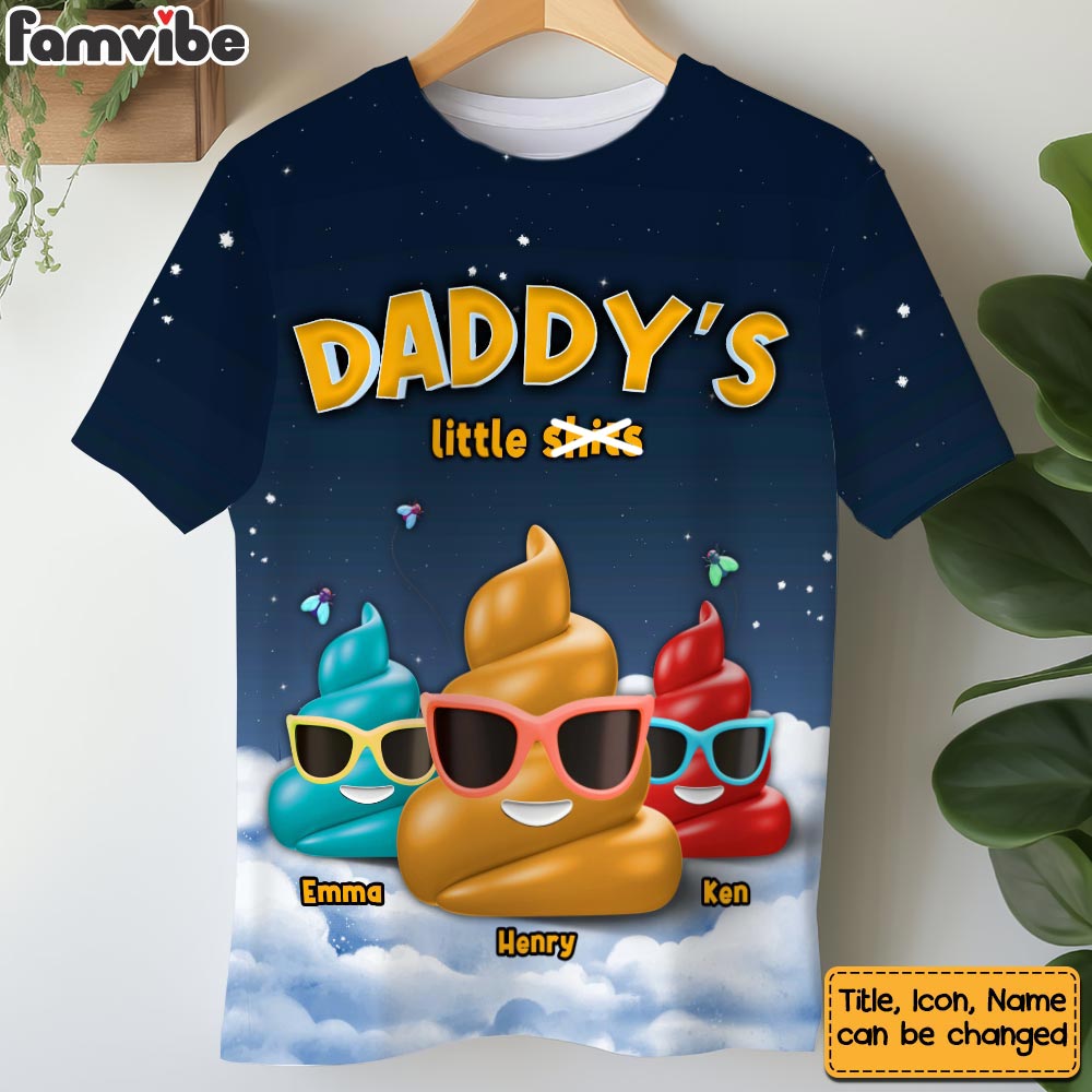 Gift For Dad Funny Little Sh*t All-over Print T Shirt - Hoodie - Sweatshirt 32708 Primary Mockup