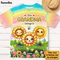 Personalized Gift For Grandma This Sunflowers Belongs To All-over Print T Shirt 32712 thumb 1