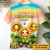 Personalized Gift For Grandma This Sunflowers Belongs To All-over Print T Shirt 32712 thumb 1