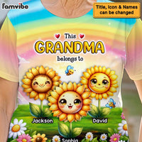 Personalized Gift For Grandma This Sunflowers Belongs To All-over Print T Shirt 32712 thumb 1