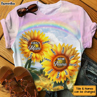 Personalized Gift For Grandma First Mom Now Nana Sunflowers All-over Print T Shirt - Hoodie - Sweatshirt 32713 thumb 1