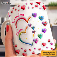 Personalized Gift For Grandma 2 Heart Mug 32721 thumb 1
