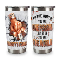 Personalized Daddy's Team To The World Steel Tumbler 32723 thumb 1