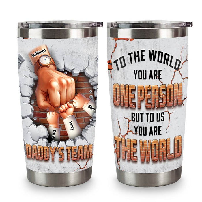Personalized Daddy's Team To The World Steel Tumbler 32723 1
