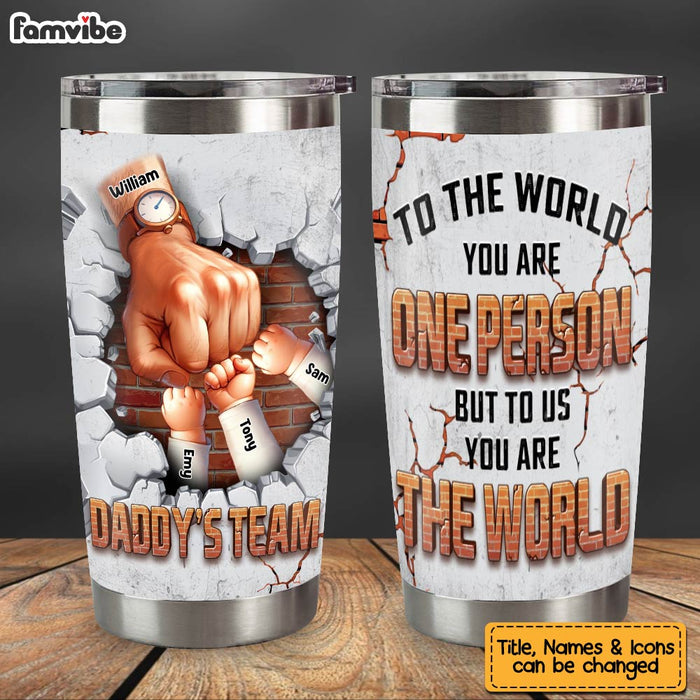 Personalized Daddy's Team To The World Steel Tumbler 32723 1