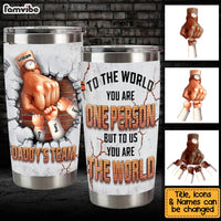 Personalized Daddy's Team To The World Steel Tumbler 32723 thumb 1