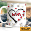 Personalized Gift For Grandma Heart 3D Inflated Effect Mug 32724 1