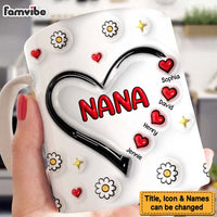 Personalized Gift For Grandma Heart 3D Inflated Effect Mug 32724 thumb 1