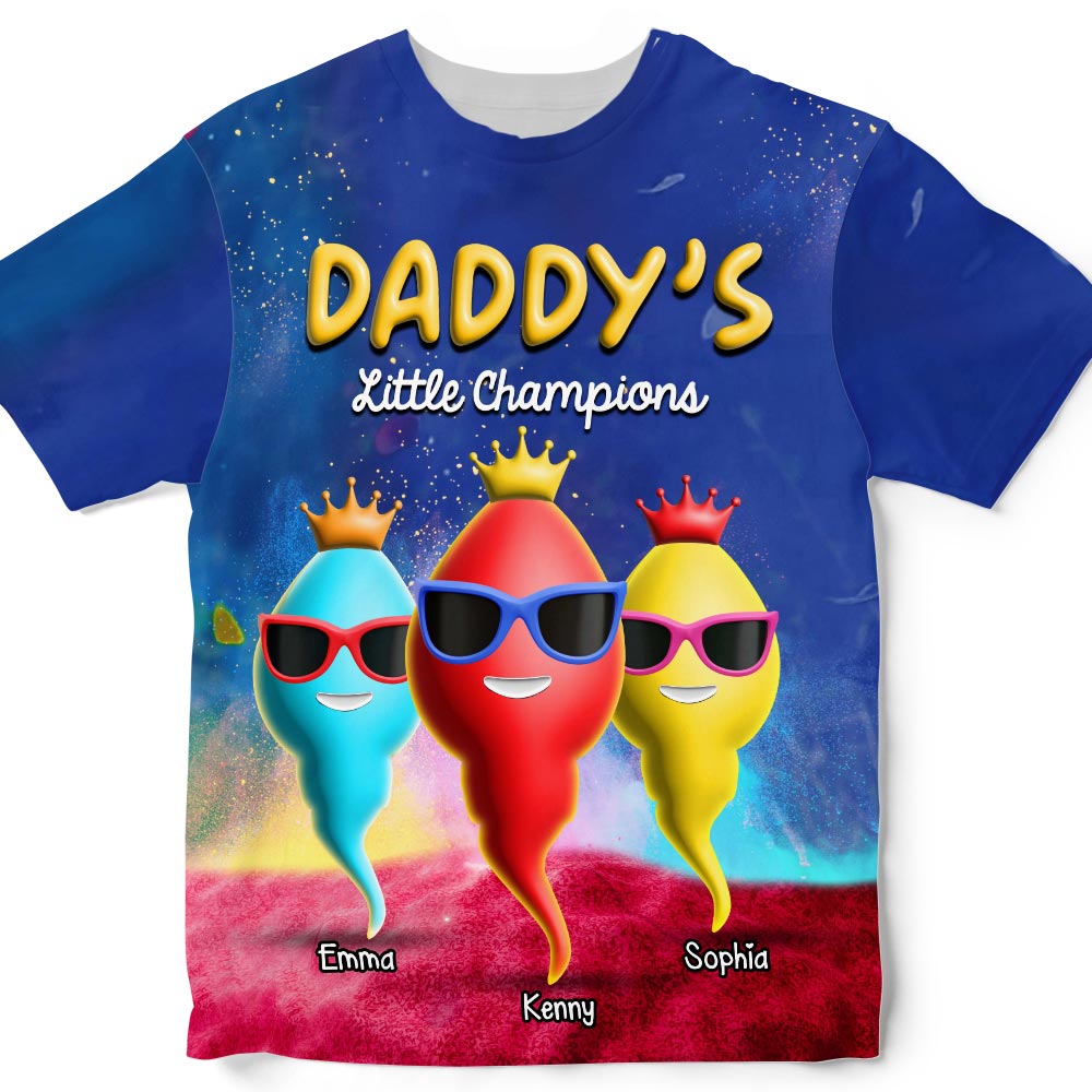 Personalized Gift For Husband Daddy's Little Champion All-over Print T Shirt - Hoodie - Sweatshirt 32725 Primary Mockup