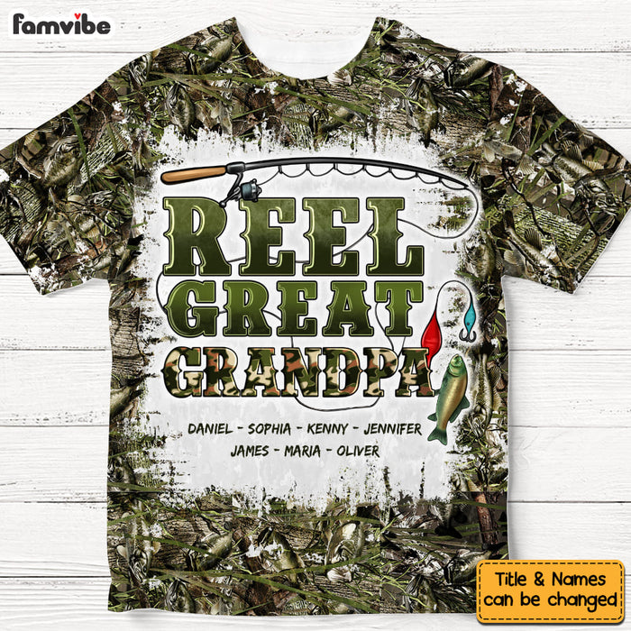 Personalized Gift For Grandpa Fishing Camo All-over Print T Shirt - Hoodie - Sweatshirt 32726 1