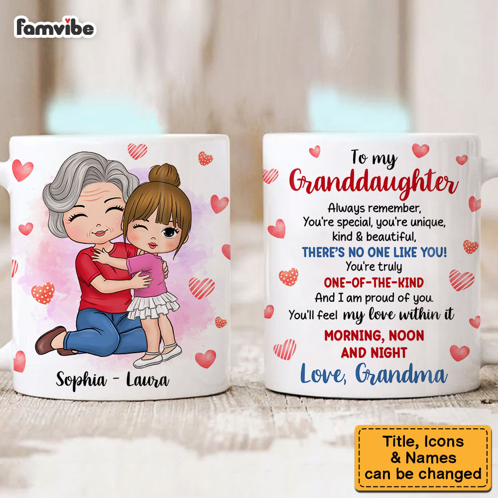 Personalized To My Granddaughter You Are Unique 3D Inflated Print Mug 32727 Primary Mockup