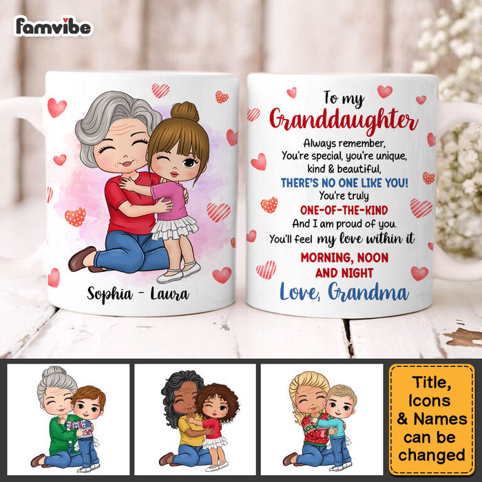 Personalized To My Granddaughter You Are Unique 3D Inflated Print Mug 32727 1