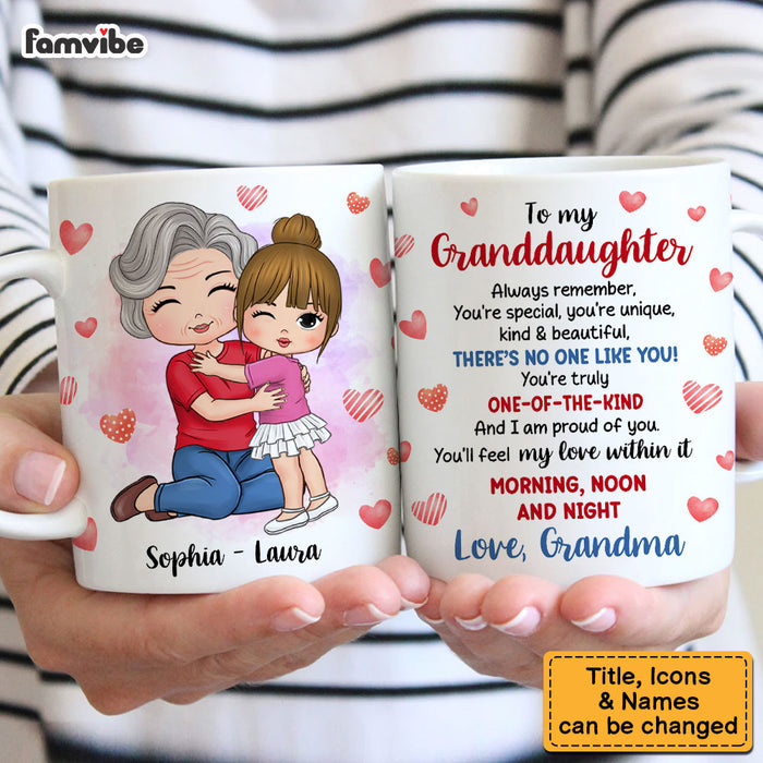 Personalized To My Granddaughter You Are Unique 3D Inflated Print Mug 32727 1