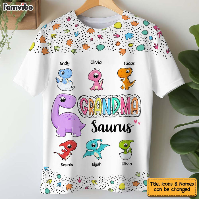 Personalized Gift For Grandma Saurus All-over Print T Shirt - Hoodie - Sweatshirt 32734 1
