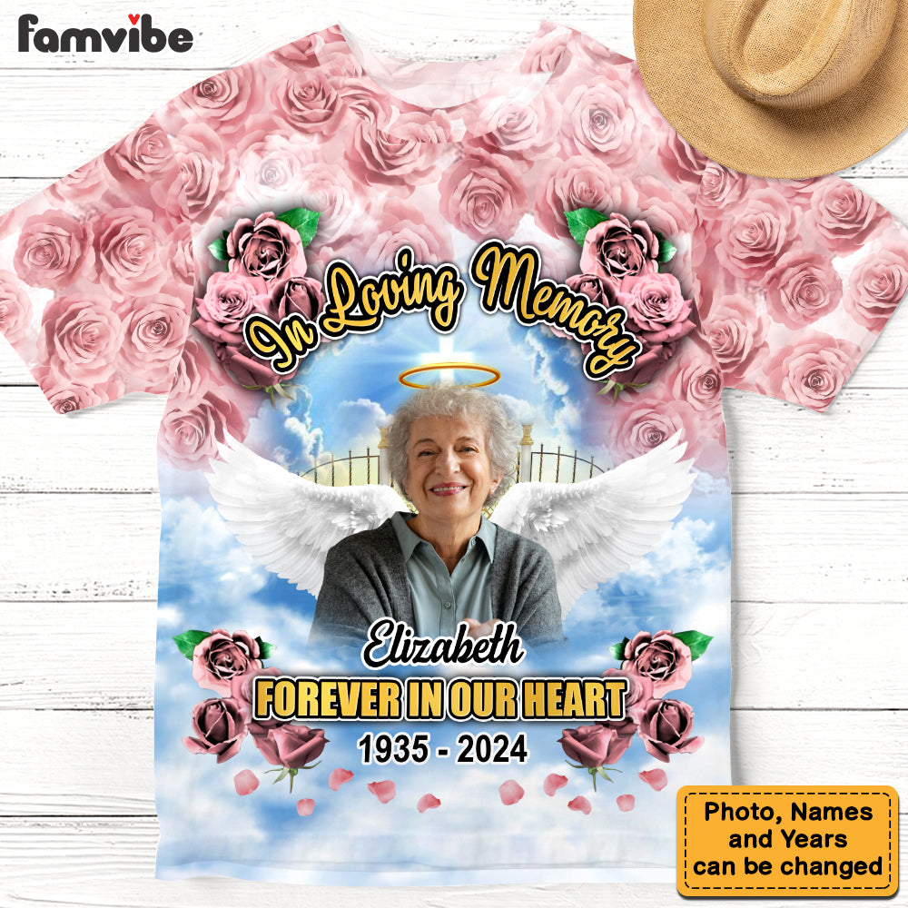 Custom In Loving Memory Memorial All-over Print T Shirt - Hoodie - Sweatshirt 32735 Primary Mockup