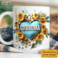 Personalized Gift For Grandma 3D Effect Heart Carnation Mug 32737 thumb 1