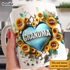 Personalized Gift For Grandma 3D Effect Heart Carnation Mug 32737 1