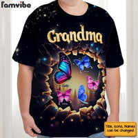 Personalized Gift For Grandma Butterfly 3D Effect All-over Print T Shirt - Hoodie - Sweatshirt 32738 thumb 1