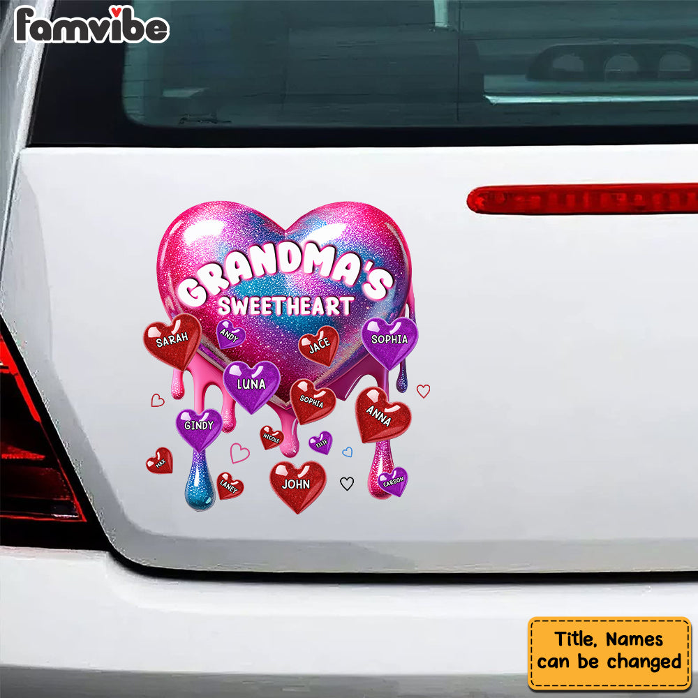 Personalized Gift For Grandma's Sweethearts Photo Car Decal 32739 Primary Mockup