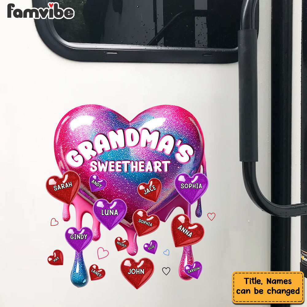 Personalized Gift For Grandma's Sweethearts Photo Car Decal 32739 Primary Mockup