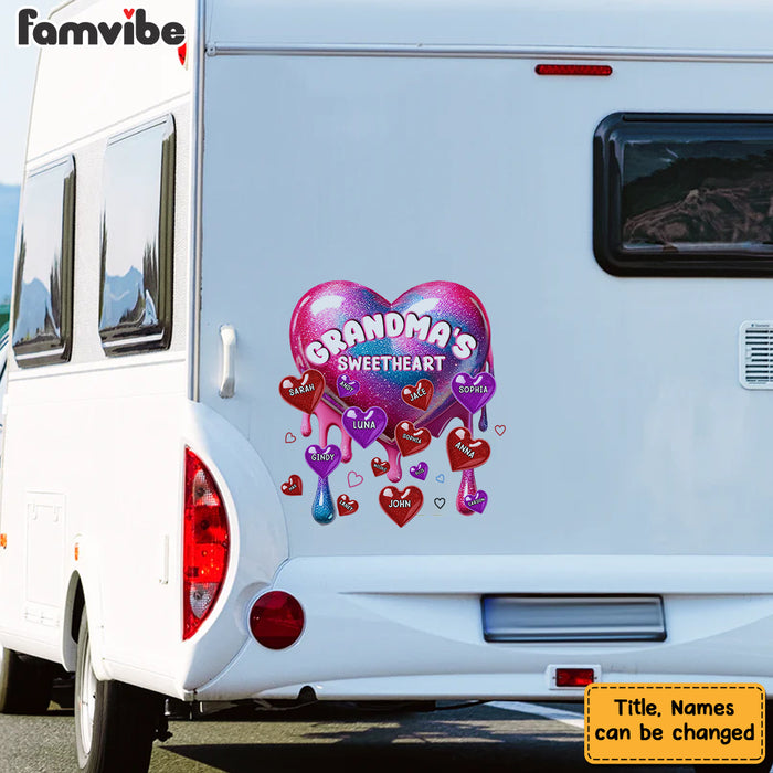 Personalized Gift For Grandma's Sweethearts Photo Car Decal 32739 1