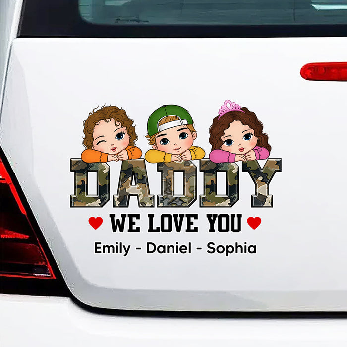 Personalized Gift For Daddy We Love You Photo Car Decal 32740 1