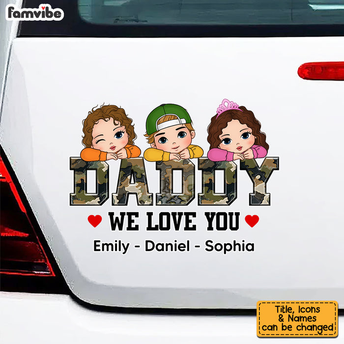 Personalized Gift For Daddy We Love You Photo Car Decal 32740 1