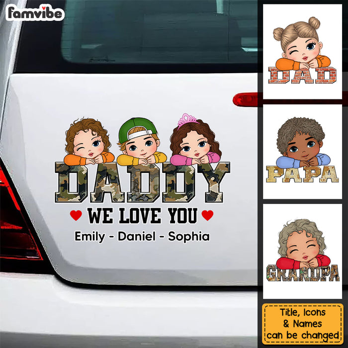 Personalized Gift For Daddy We Love You Photo Car Decal 32740 1